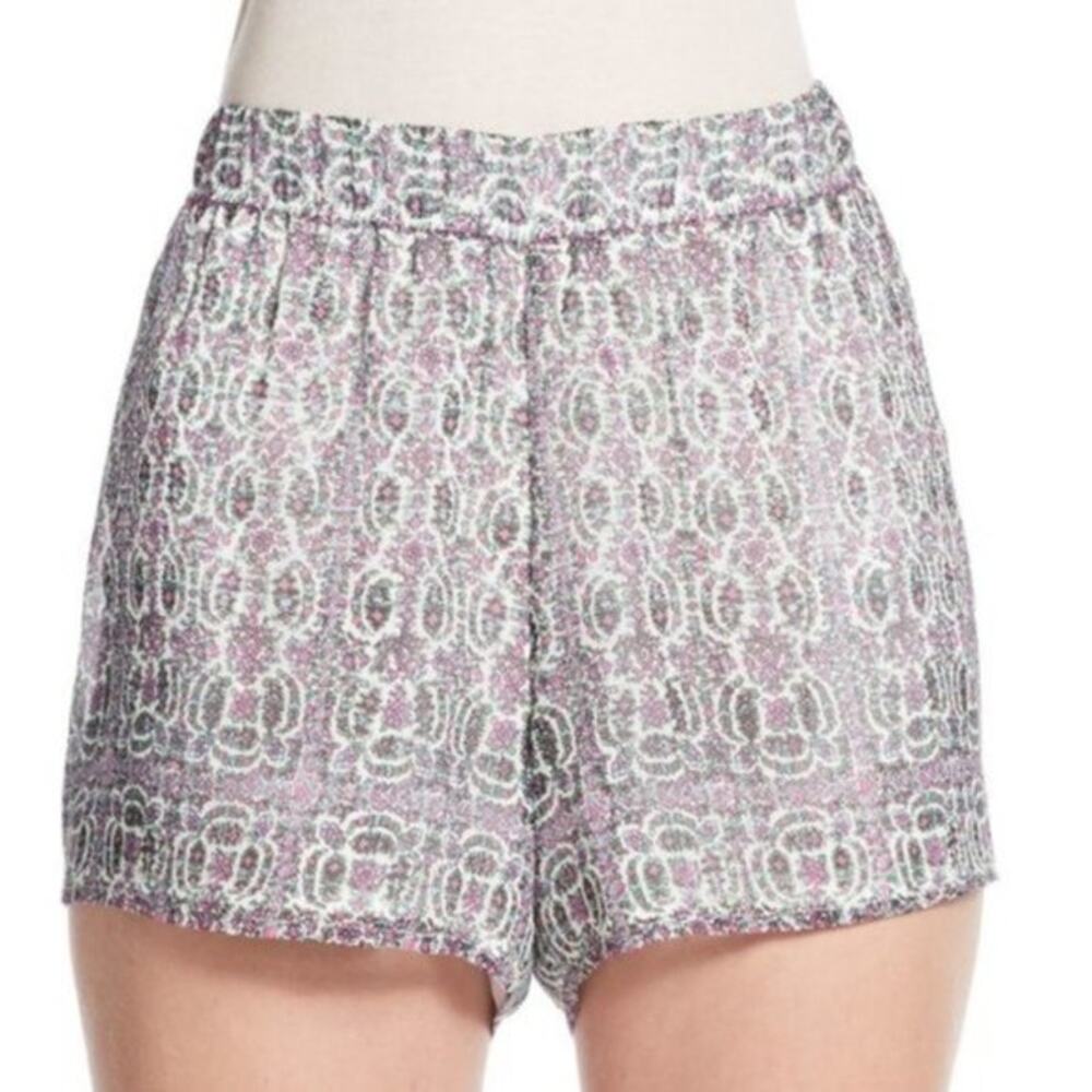 Joie Fisch Floral Print Pocket Silk Shorts Small